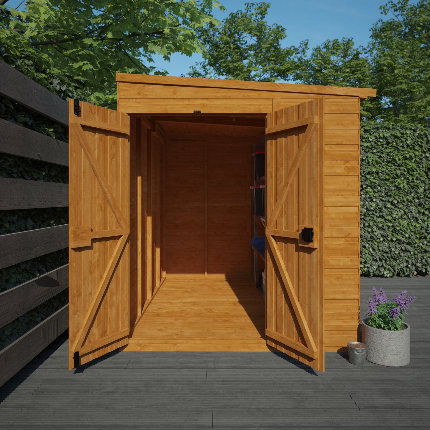 Your Choice Pent Windowless Wooden Garden Shed - Various Sizes Available