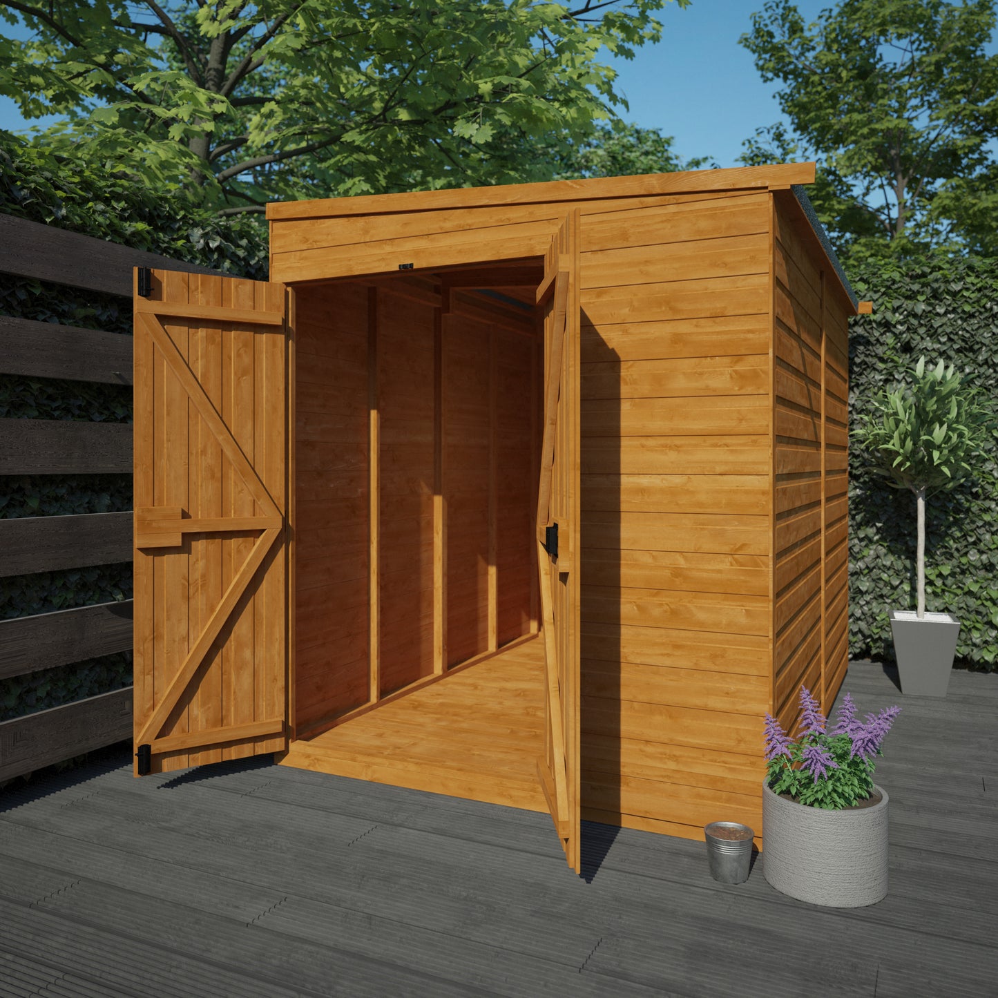 Your Choice Pent Windowless Wooden Garden Shed - Various Sizes Available