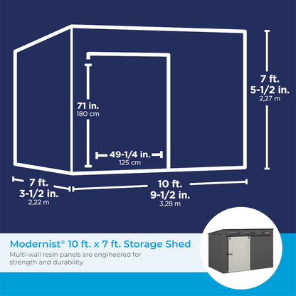 Suncast Modernist Barn Door Shed