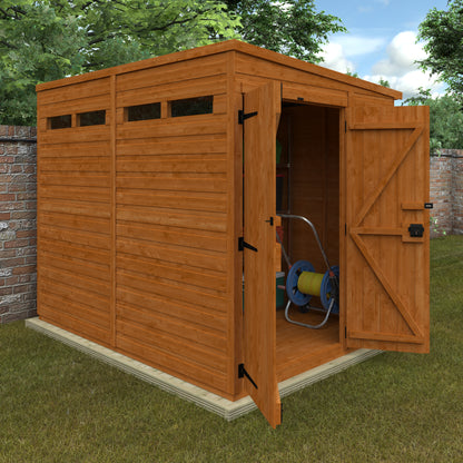 Your Choice Pent Extra Security Wooden Garden Shed - Various Sizes Available