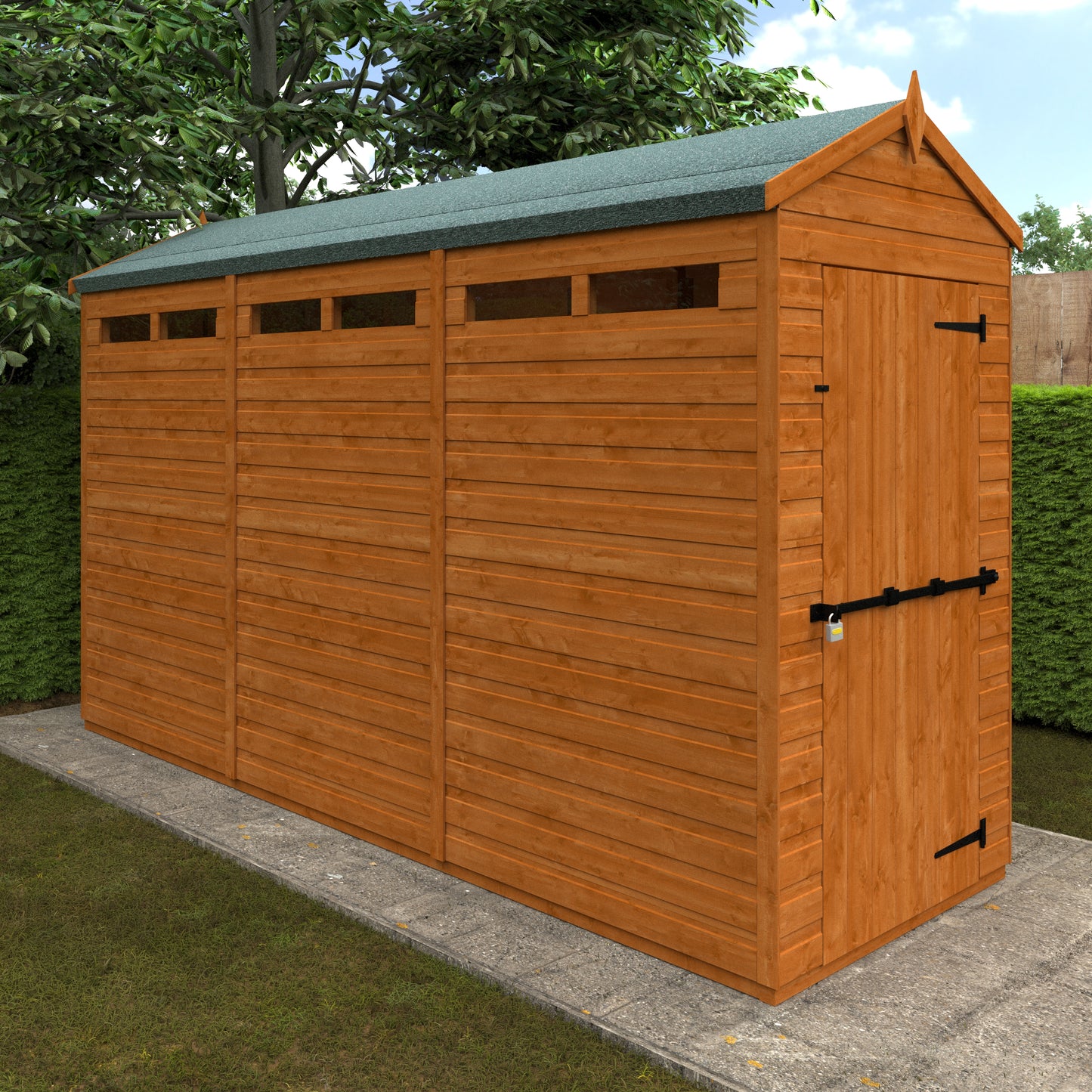Your Choice Apex Extra Security Wooden Garden Shed - Various Sizes Available