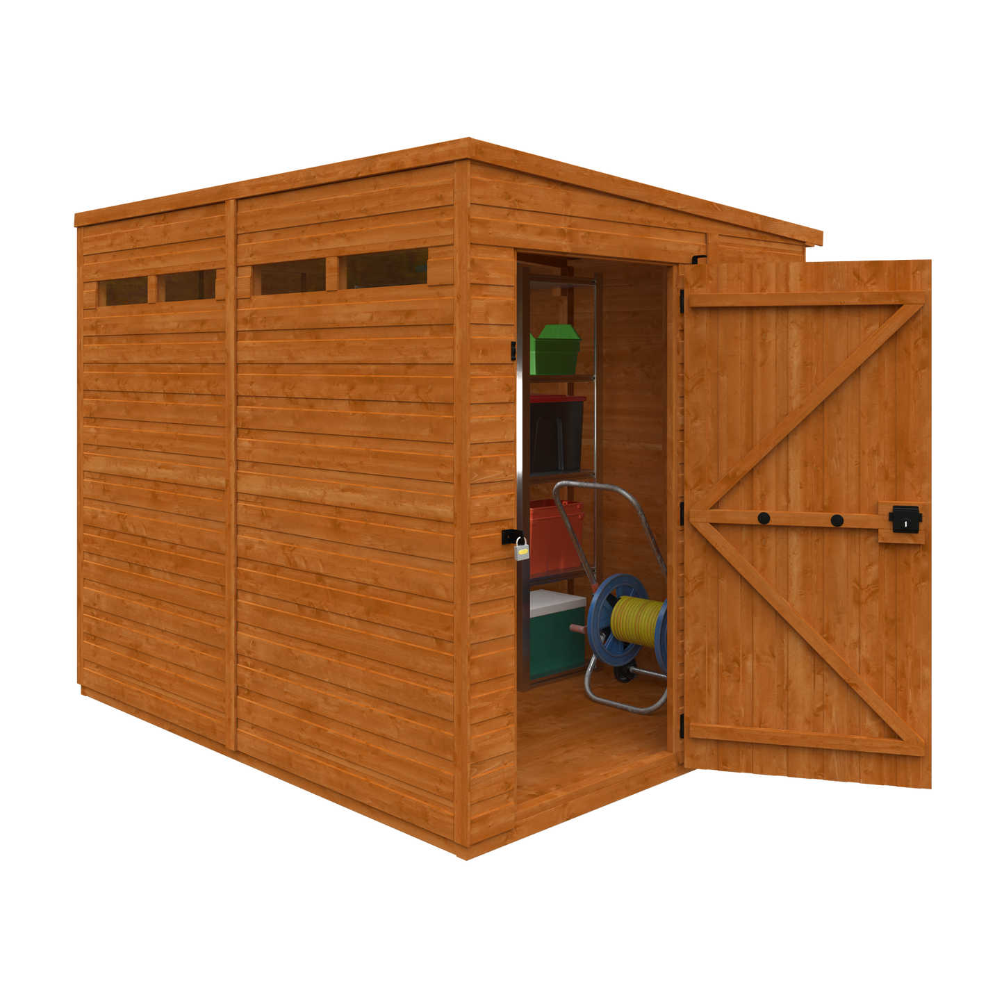Your Choice Pent Extra Security Wooden Garden Shed - Various Sizes Available