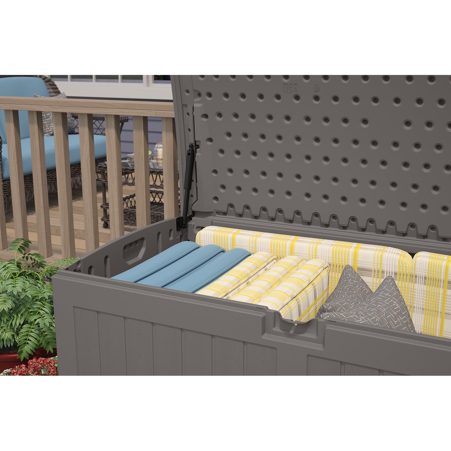 Suncast - Extra Large Deck Box - Stoney Grey (757Ltr)